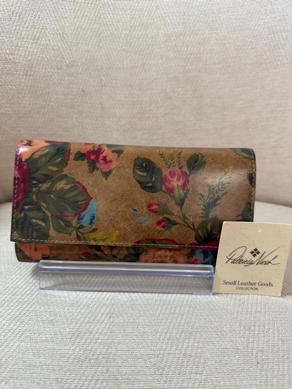 Patricia Nash Multi‑Color Floral Leather Clutch Wallet